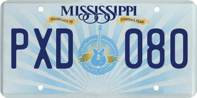MS license plate PXD080