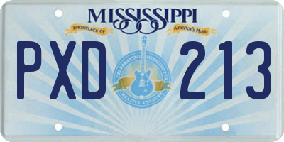 MS license plate PXD213