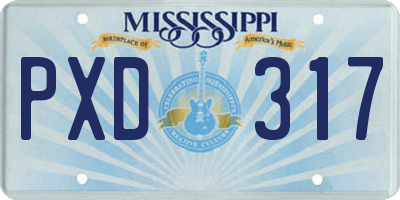 MS license plate PXD317