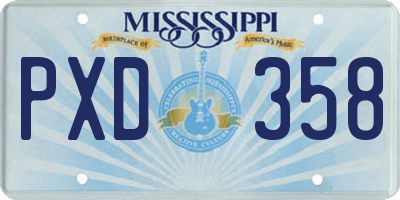 MS license plate PXD358
