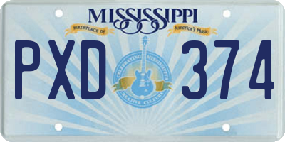 MS license plate PXD374
