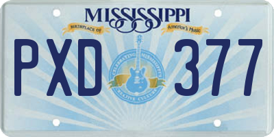 MS license plate PXD377