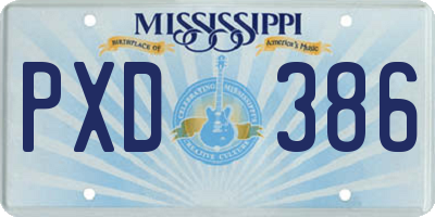 MS license plate PXD386