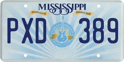MS license plate PXD389