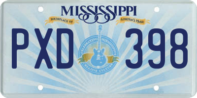 MS license plate PXD398