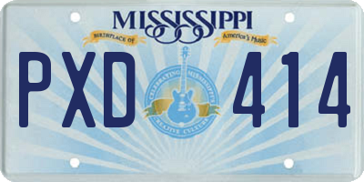 MS license plate PXD414