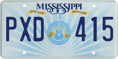 MS license plate PXD415