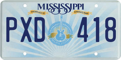 MS license plate PXD418
