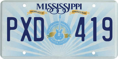 MS license plate PXD419