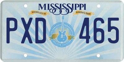 MS license plate PXD465