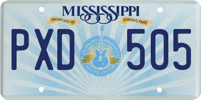 MS license plate PXD505