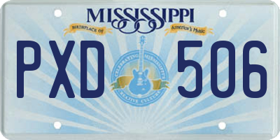 MS license plate PXD506