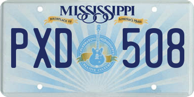MS license plate PXD508