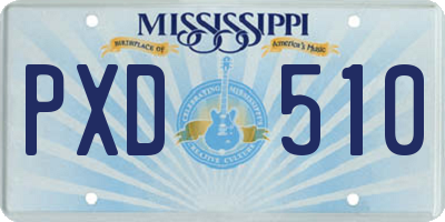MS license plate PXD510