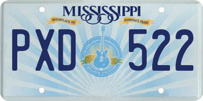 MS license plate PXD522