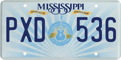 MS license plate PXD536