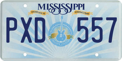 MS license plate PXD557