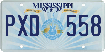 MS license plate PXD558