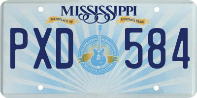 MS license plate PXD584