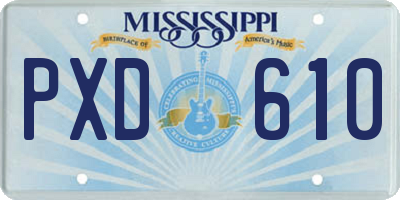 MS license plate PXD610