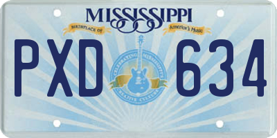 MS license plate PXD634