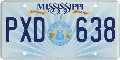 MS license plate PXD638