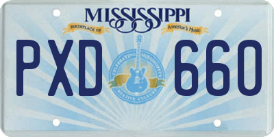 MS license plate PXD660