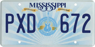 MS license plate PXD672