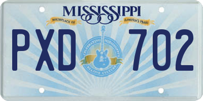 MS license plate PXD702