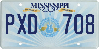 MS license plate PXD708