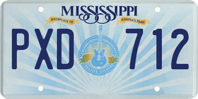MS license plate PXD712