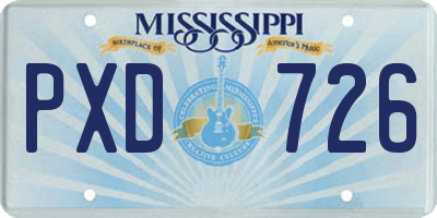 MS license plate PXD726