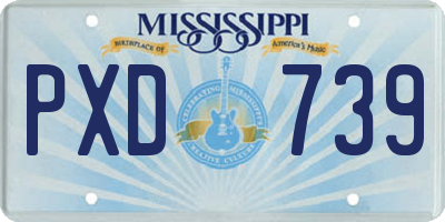 MS license plate PXD739