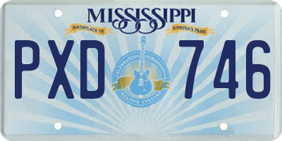 MS license plate PXD746