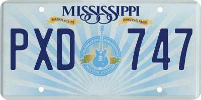 MS license plate PXD747