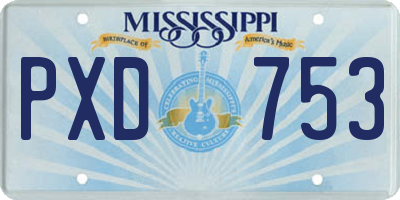 MS license plate PXD753
