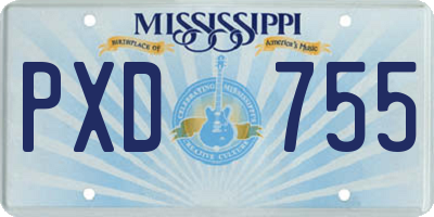 MS license plate PXD755