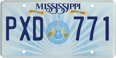 MS license plate PXD771