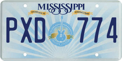 MS license plate PXD774