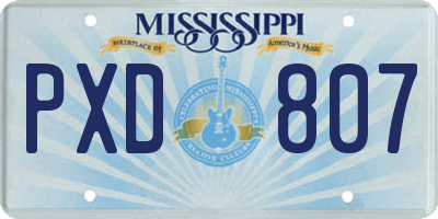 MS license plate PXD807