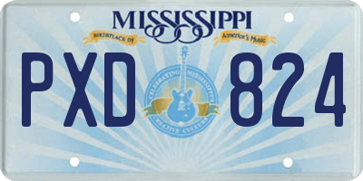 MS license plate PXD824