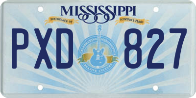 MS license plate PXD827