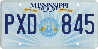 MS license plate PXD845