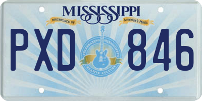 MS license plate PXD846