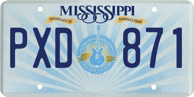 MS license plate PXD871