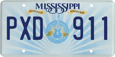 MS license plate PXD911