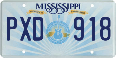 MS license plate PXD918