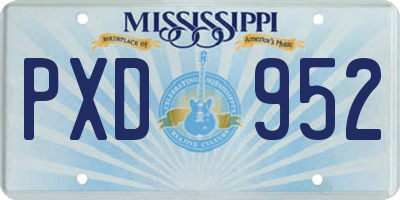MS license plate PXD952