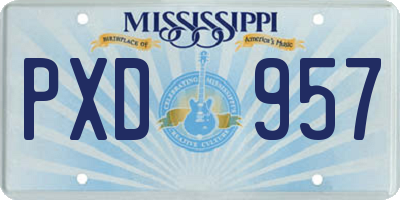 MS license plate PXD957