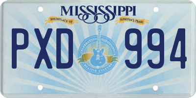 MS license plate PXD994